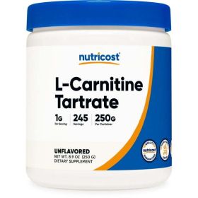 L-Carnitine Tartrate, Unflavored, 8.8 oz (250 g), Nutricost