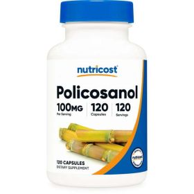 Nutricost Policosanol 100mg, 120 Capsules - Gluten Free, Non-GMO Supplement