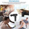 Percussion Massage Gun Rechargeable Deep Tissue Vibration Massager Handheld Leg Body Cordless Massager