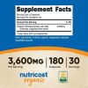 Nutricost Chlorella 3600 mg, 180 Capsules, 30 Servings - Made with Organic Chlorella, Supplement