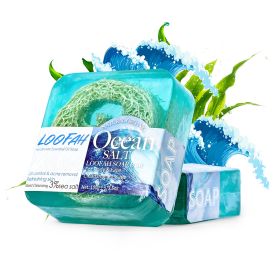 Transparent Handmade Plant Essential Oil Soap (Option: Luffa Ocean With Label)